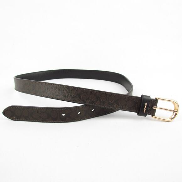 Coach Signature Canvas Classic Belt - Picture 1 of 7